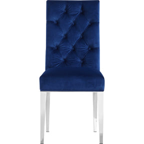 Meridian Furniture Juno Navy Velvet Dining Chair-Minimal & Modern