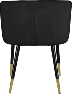 Meridian Furniture Louise Black Velvet Dining Chair