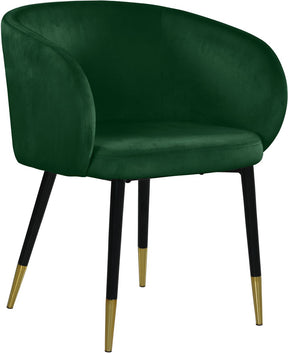 Meridian Furniture Louise Green Velvet Dining Chair