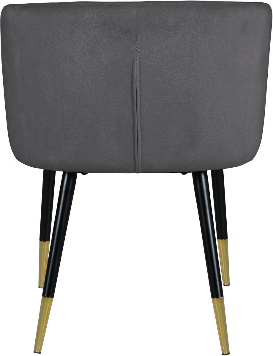 Meridian Furniture Louise Grey Velvet Dining Chair