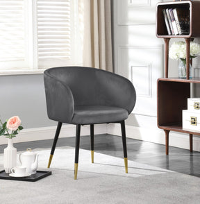 Meridian Furniture Louise Grey Velvet Dining Chair