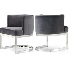 Meridian Furniture Gianna Grey Velvet Dining ChairMeridian Furniture - Dining Chair - Minimal And Modern - 1