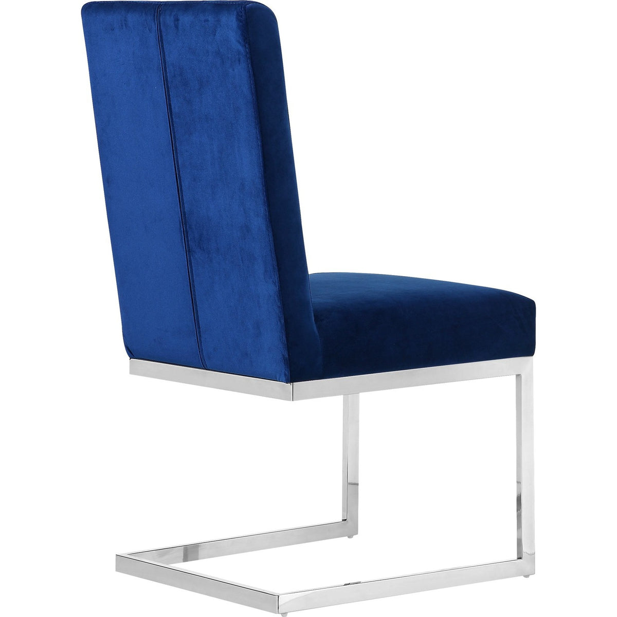 Meridian Furniture Carlton Navy Velvet Dining Chair-Minimal & Modern