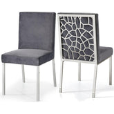 Meridian Furniture Opal Grey Velvet Dining ChairMeridian Furniture - Dining Chair - Minimal And Modern - 1