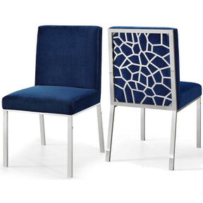 Meridian Furniture Opal Navy Velvet Dining ChairMeridian Furniture - Dining Chair - Minimal And Modern - 1