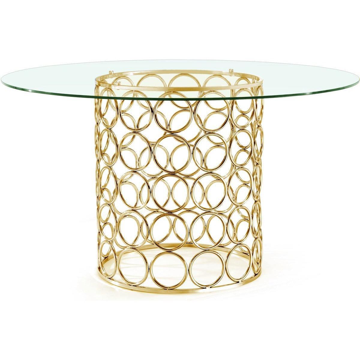 Meridian Furniture Opal Gold Dining TableMeridian Furniture - Dining Table - Minimal And Modern - 1