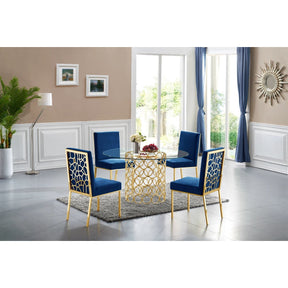 Meridian Furniture Opal Gold Dining Table-Minimal & Modern