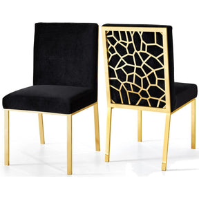 Meridian Furniture Opal Black Velvet Dining ChairMeridian Furniture - Dining Chair - Minimal And Modern - 1