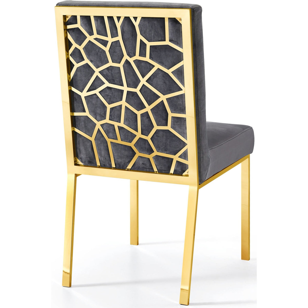 Meridian Furniture Opal Grey Velvet Dining Chair-Minimal & Modern