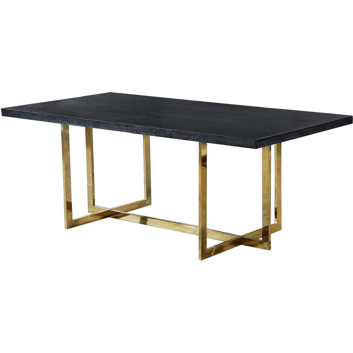 Meridian Furniture Elle Gold Dining TableMeridian Furniture - Dining Table - Minimal And Modern - 1