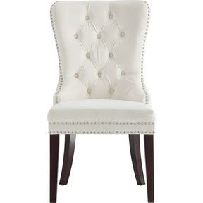 Meridian Furniture Nikki Cream Velvet Dining Chair-Minimal & Modern