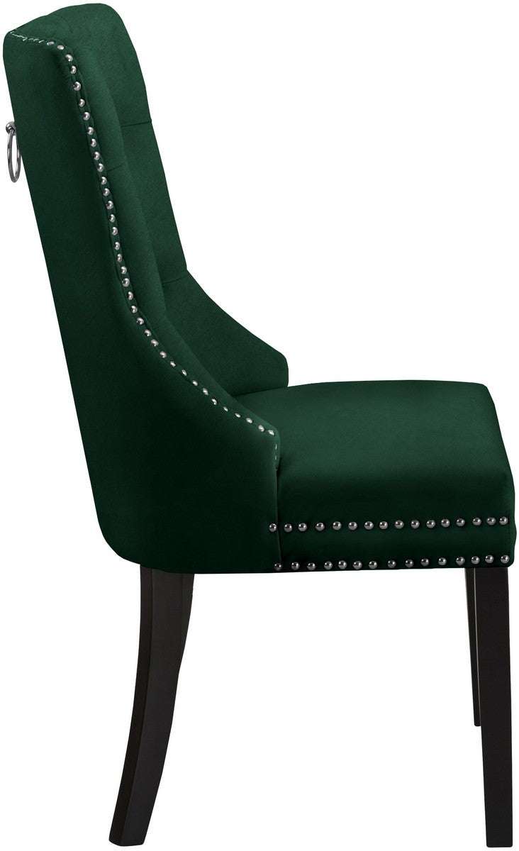 Meridian Furniture Nikki Green Velvet Dining Chair - Set of 2