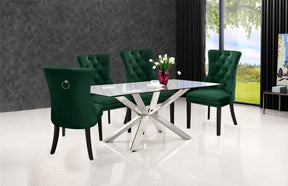 Meridian Furniture Nikki Green Velvet Dining Chair - Set of 2