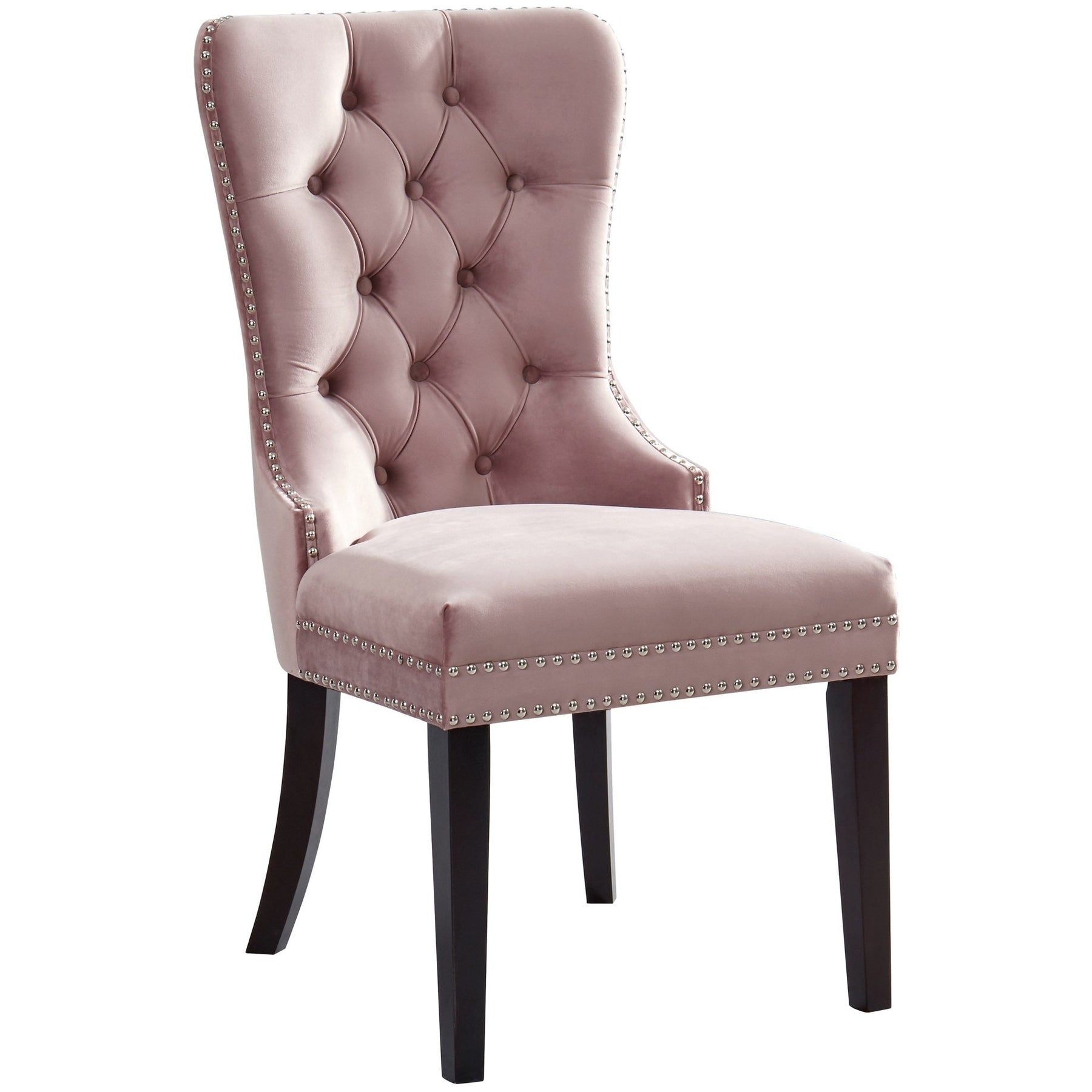 Meridian Furniture Nikki Pink Velvet Dining Chair-Minimal & Modern
