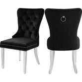 Meridian Furniture Carmen Black Velvet Dining ChairMeridian Furniture - Dining Chair - Minimal And Modern - 1