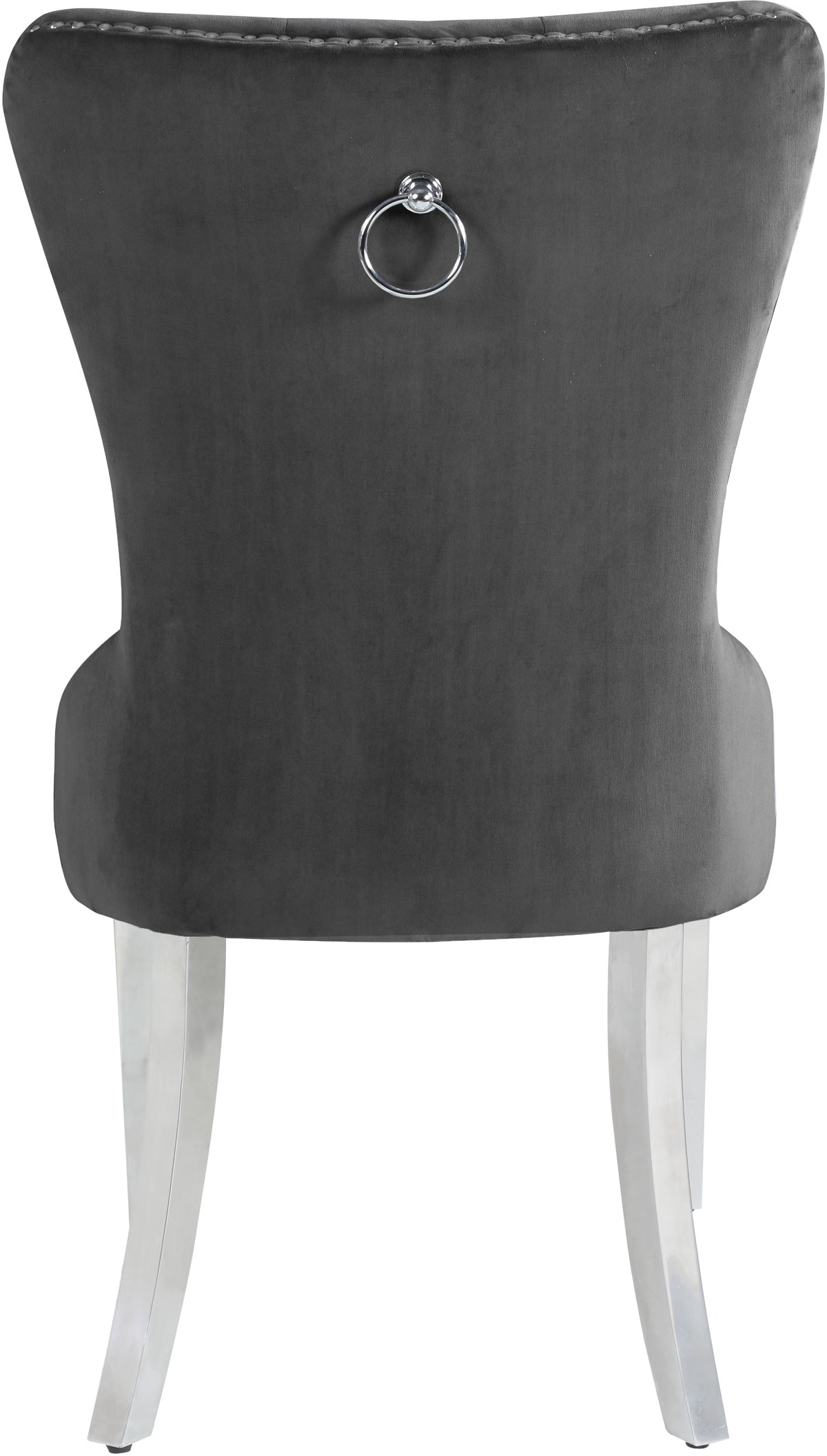 Meridian Furniture Carmen Grey Velvet Dining Chair - Set of 2