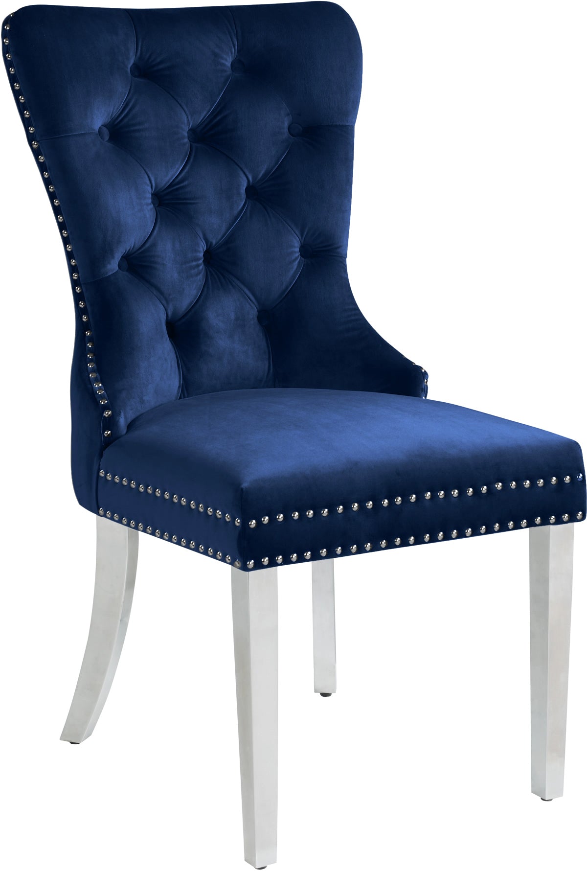 Meridian Furniture Carmen Navy Velvet Dining Chair - Set of 2