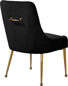Meridian Furniture Owen Black Velvet Dining Chair - Set of 2