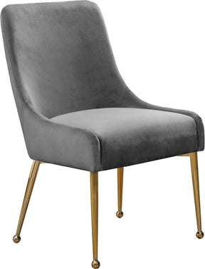 Meridian Furniture Owen Grey Velvet Dining Chair - Set of 2