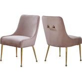 Meridian Furniture Owen Pink Velvet Dining ChairMeridian Furniture - Dining Chair - Minimal And Modern - 1