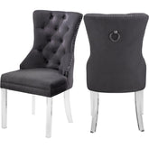 Meridian Furniture Miley Grey Velvet Dining ChairMeridian Furniture - Dining Chair - Minimal And Modern - 1