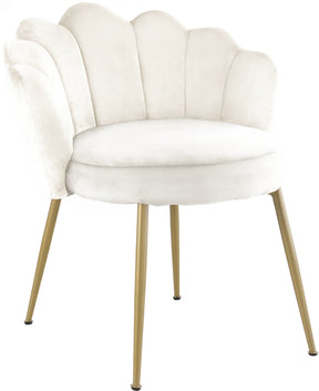 Meridian Furniture Claire Cream Velvet Dining Chair - Set of 2