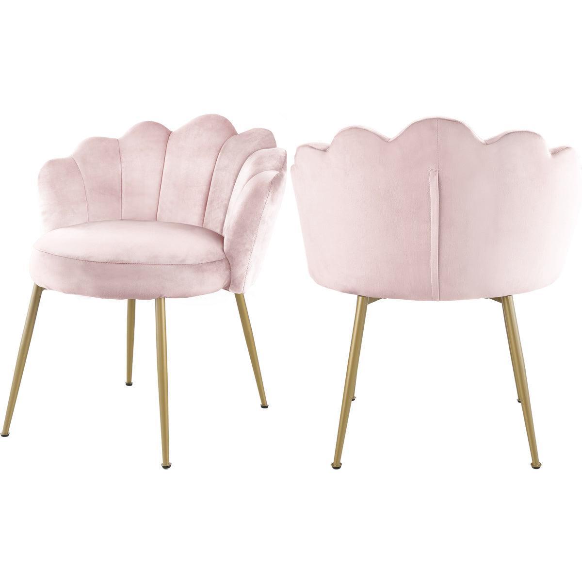 Meridian Furniture Claire Pink Velvet Dining ChairMeridian Furniture - Dining Chair - Minimal And Modern - 1