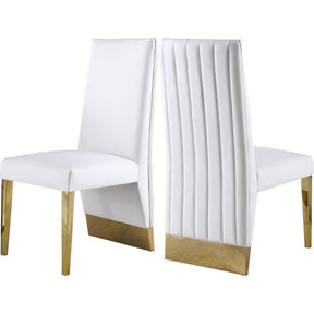 Meridian Furniture Porsha White Faux Leather Dining ChairMeridian Furniture - Dining Chair - Minimal And Modern - 1