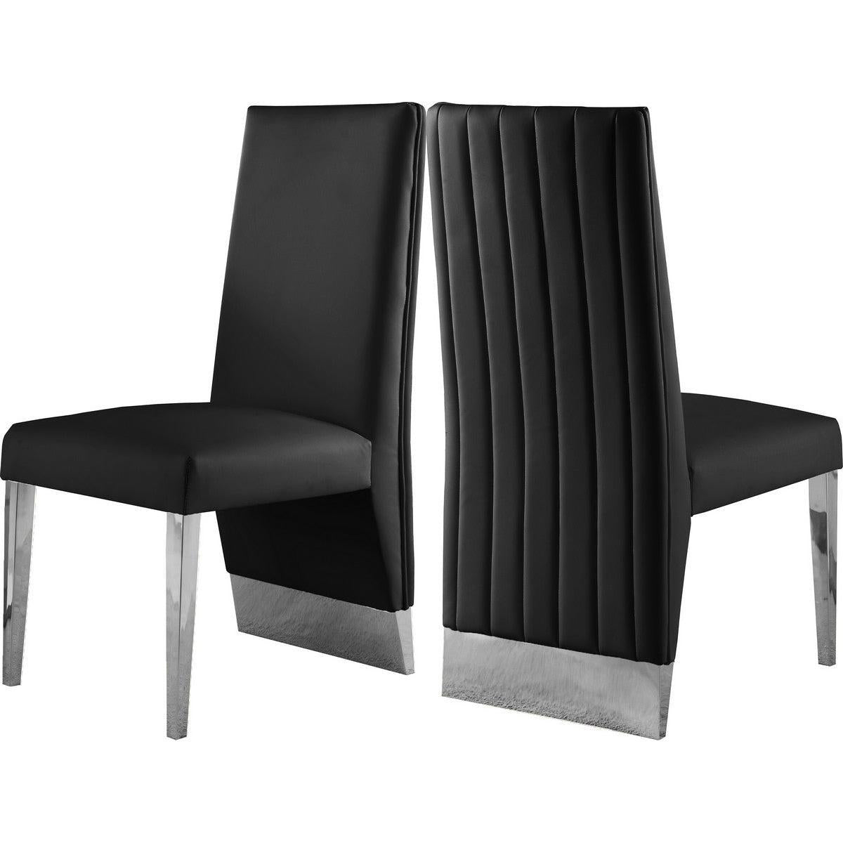 Meridian Furniture Porsha Black Faux Leather Dining ChairMeridian Furniture - Dining Chair - Minimal And Modern - 1
