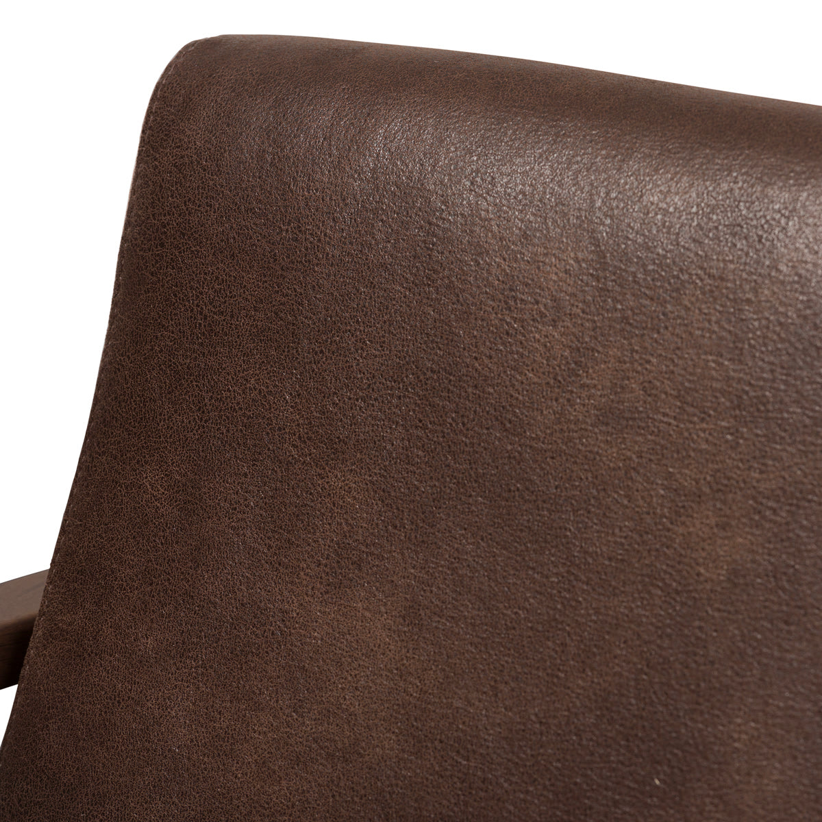 Baxton Studio Bianca Mid-Century Modern Walnut Wood Dark Brown Distressed Faux Leather Lounge Chair Baxton Studio-chairs-Minimal And Modern - 6