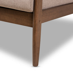 Baxton Studio Venza Mid-Century Modern Walnut Wood Light Brown Fabric Upholstered 3-Seater Sofa Baxton Studio-sofas-Minimal And Modern - 7