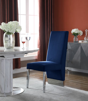 Meridian Furniture Porsha Navy Velvet Dining Chair - Set of 2