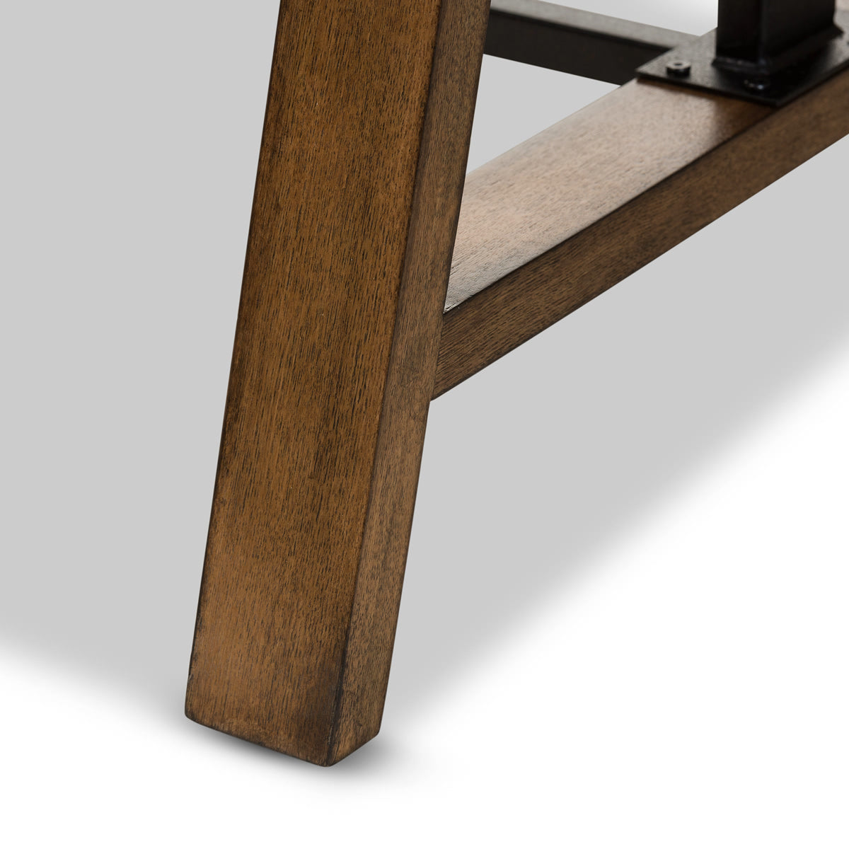 Baxton Studio Nico Rustic Industrial Metal and Distressed Wood Adjustable Height Work Table Baxton Studio-Desks-Minimal And Modern - 6