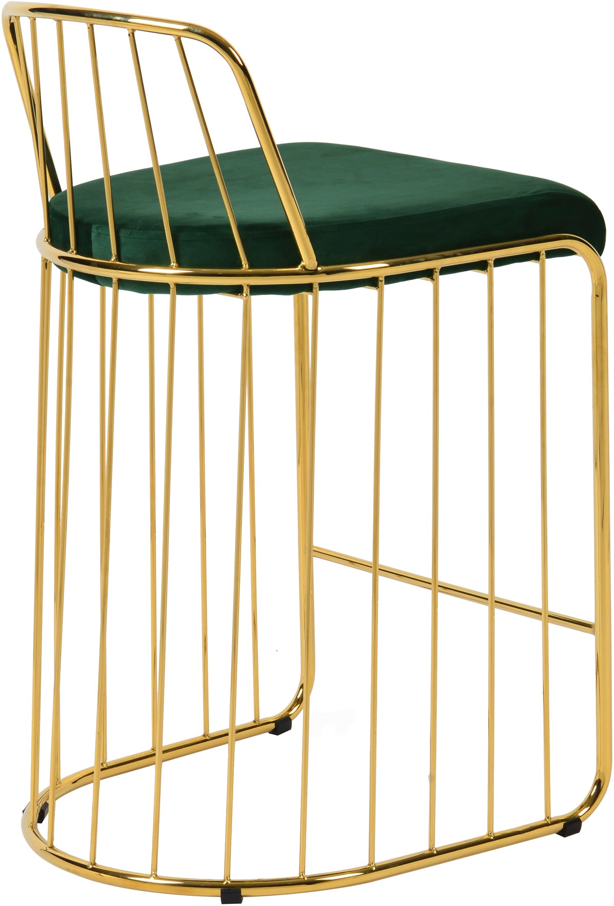 Meridian Furniture Gio Green Velvet Stool ( Quantity of 1 Stool )