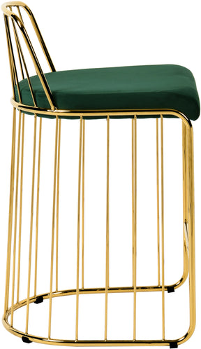 Meridian Furniture Gio Green Velvet Stool ( Quantity of 1 Stool )