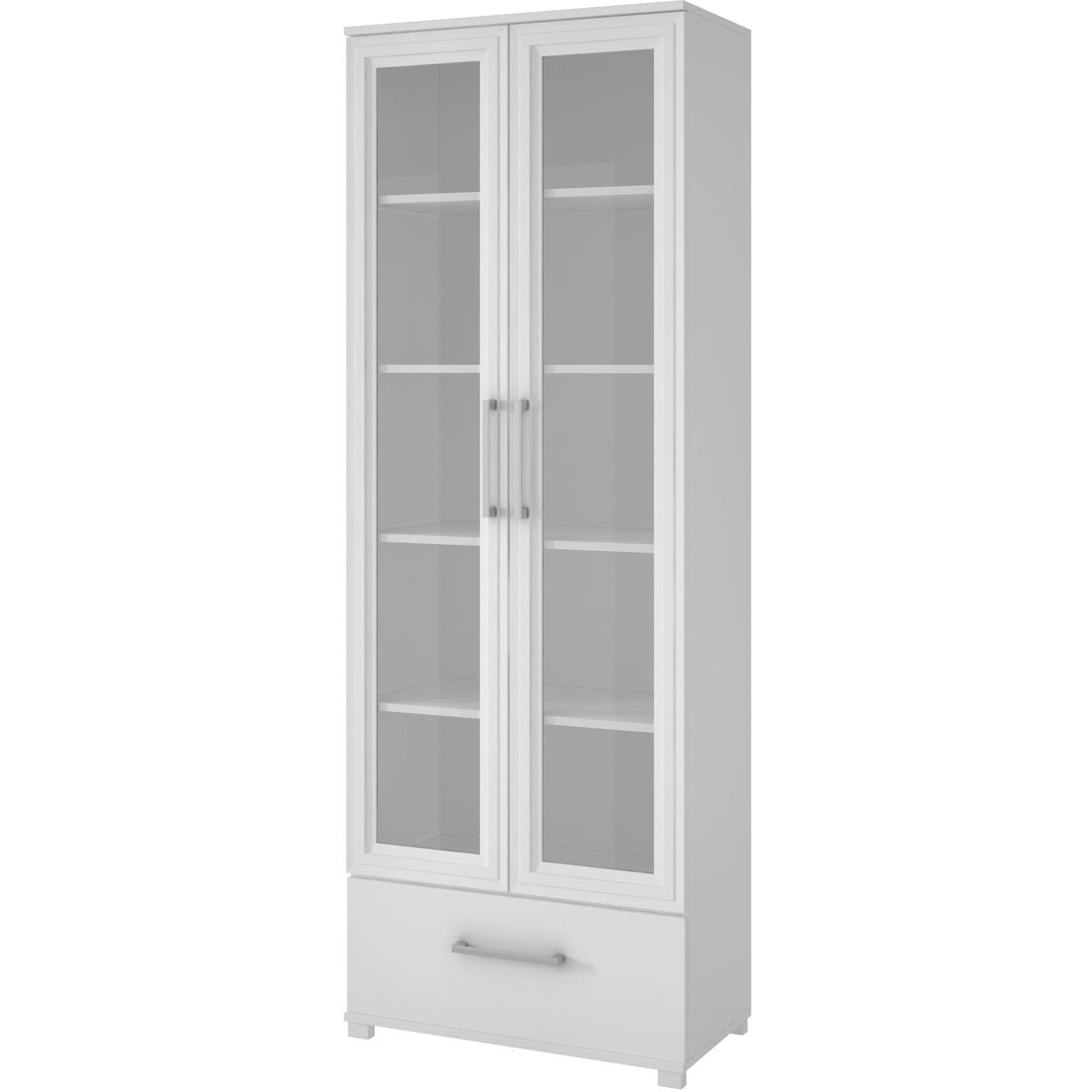 Accentuations by Manhattan Comfort Serra 1.0 - 5-Shelf Bookcase in White-Minimal & Modern