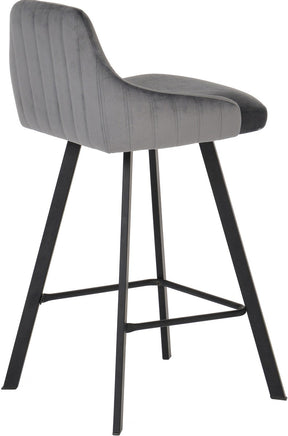 Meridian Furniture Viviene Grey Velvet Stool - Set of 2