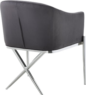 Meridian Furniture Xavier Grey Velvet Dining Chair