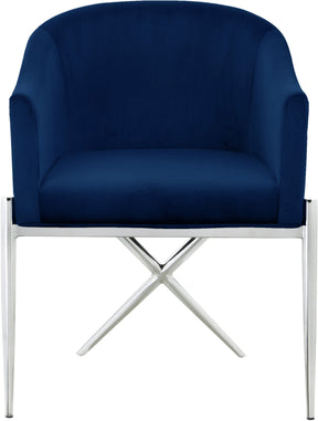 Meridian Furniture Xavier Navy Velvet Dining Chair