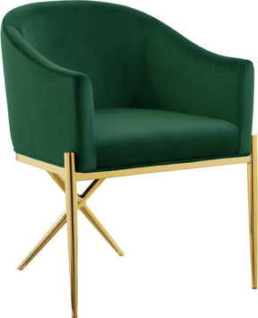 Meridian Furniture Xavier Green Velvet Dining Chair