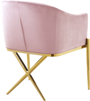 Meridian Furniture Xavier Pink Velvet Dining Chair