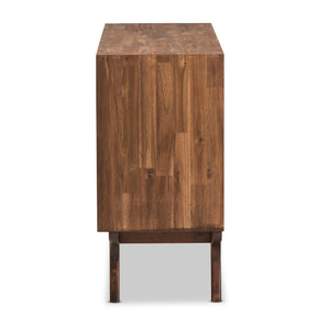Baxton Studio Sierra Mid-Century Modern Brown Wood 6-Drawer Dresser Baxton Studio-Dresser-Minimal And Modern - 4