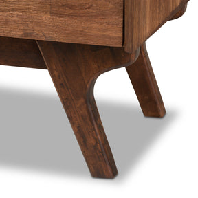 Baxton Studio Sierra Mid-Century Modern Brown Wood 6-Drawer Dresser Baxton Studio-Dresser-Minimal And Modern - 5