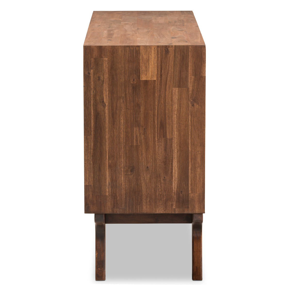 Baxton Studio Sierra Mid-Century Modern Brown Wood 3-Drawer Sideboard Baxton Studio-0-Minimal And Modern - 4