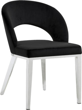Meridian Furniture Roberto Black Velvet Dining Chair
