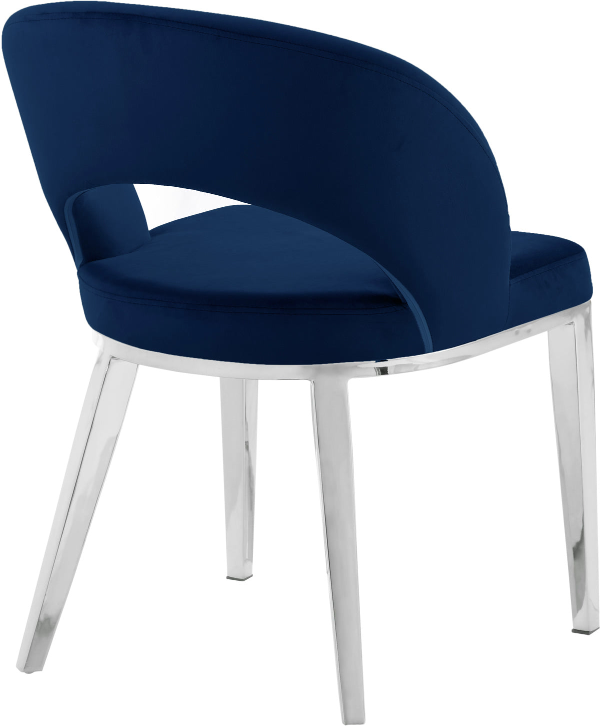 Meridian Furniture Roberto Navy Velvet Dining Chair