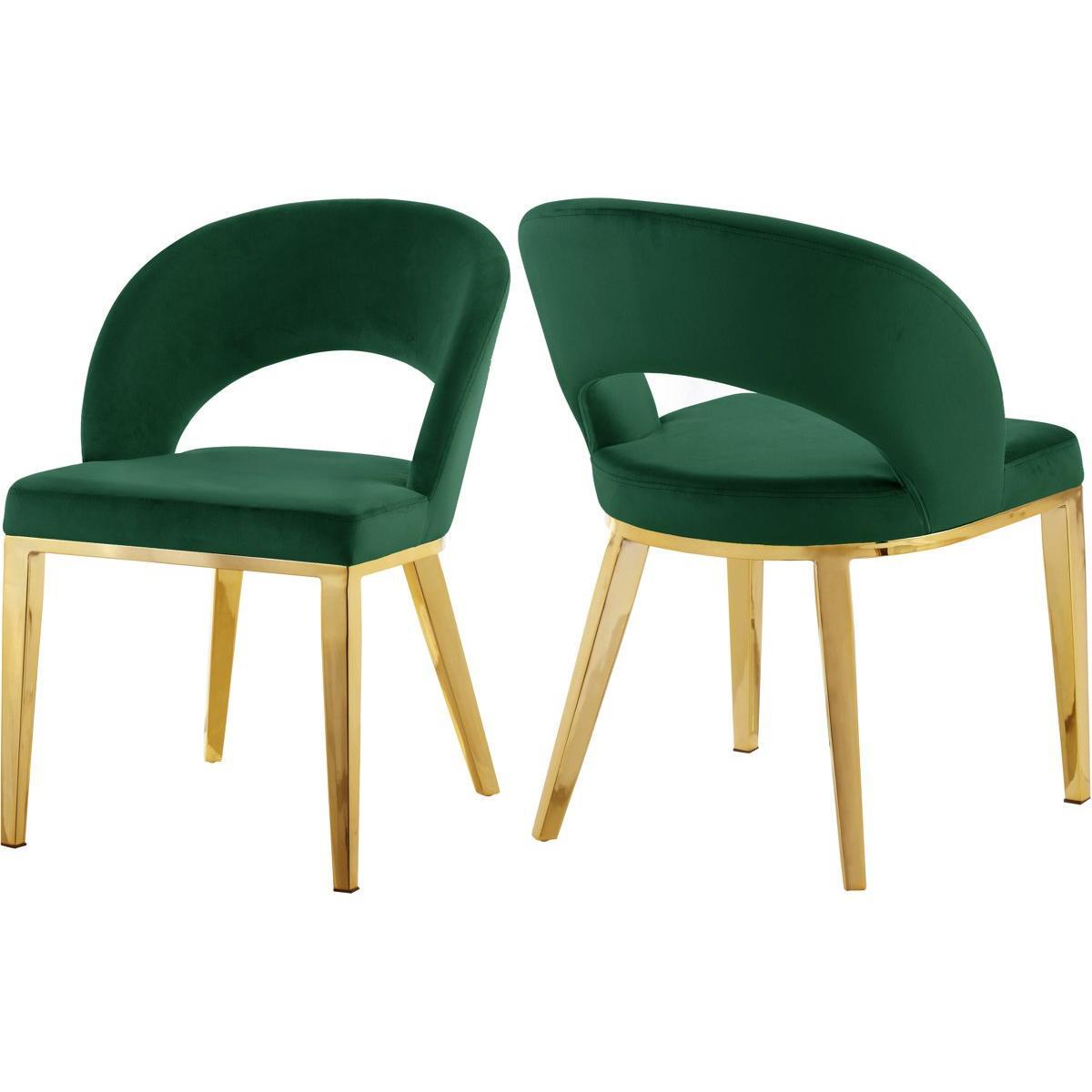 Meridian Furniture Roberto Green Velvet Dining ChairMeridian Furniture - Dining Chair - Minimal And Modern - 1
