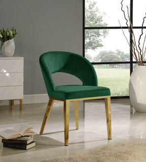 Meridian Furniture Roberto Green Velvet Dining Chair