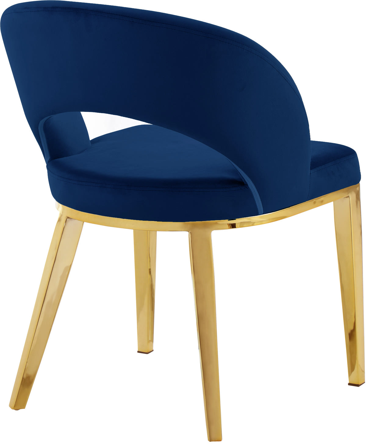 Meridian Furniture Roberto Navy Velvet Dining Chair