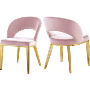Meridian Furniture Roberto Pink Velvet Dining ChairMeridian Furniture - Dining Chair - Minimal And Modern - 1
